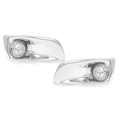 Solid Spare LED Fog Lights Lamp W/Bezel Clear Lens Pair LH & RH For Kenworth T660 2007-2017