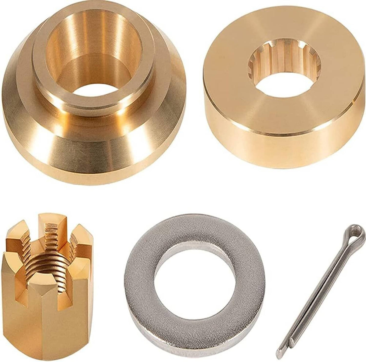 Solid Spare 150-300HP Propeller Hardware Kit Thrust Washer/Spacer/Nut for Yamaha Outboard