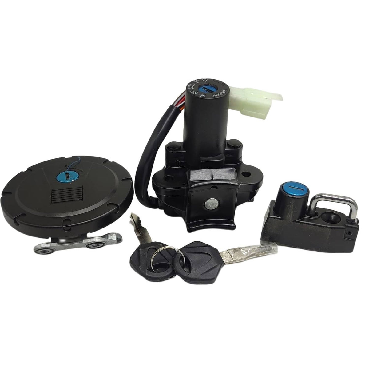 Solidspare Ignition Switch Fuel Gas Cap Lock Set For Kawasaki KLX250/250S/SF KLX125 KL250