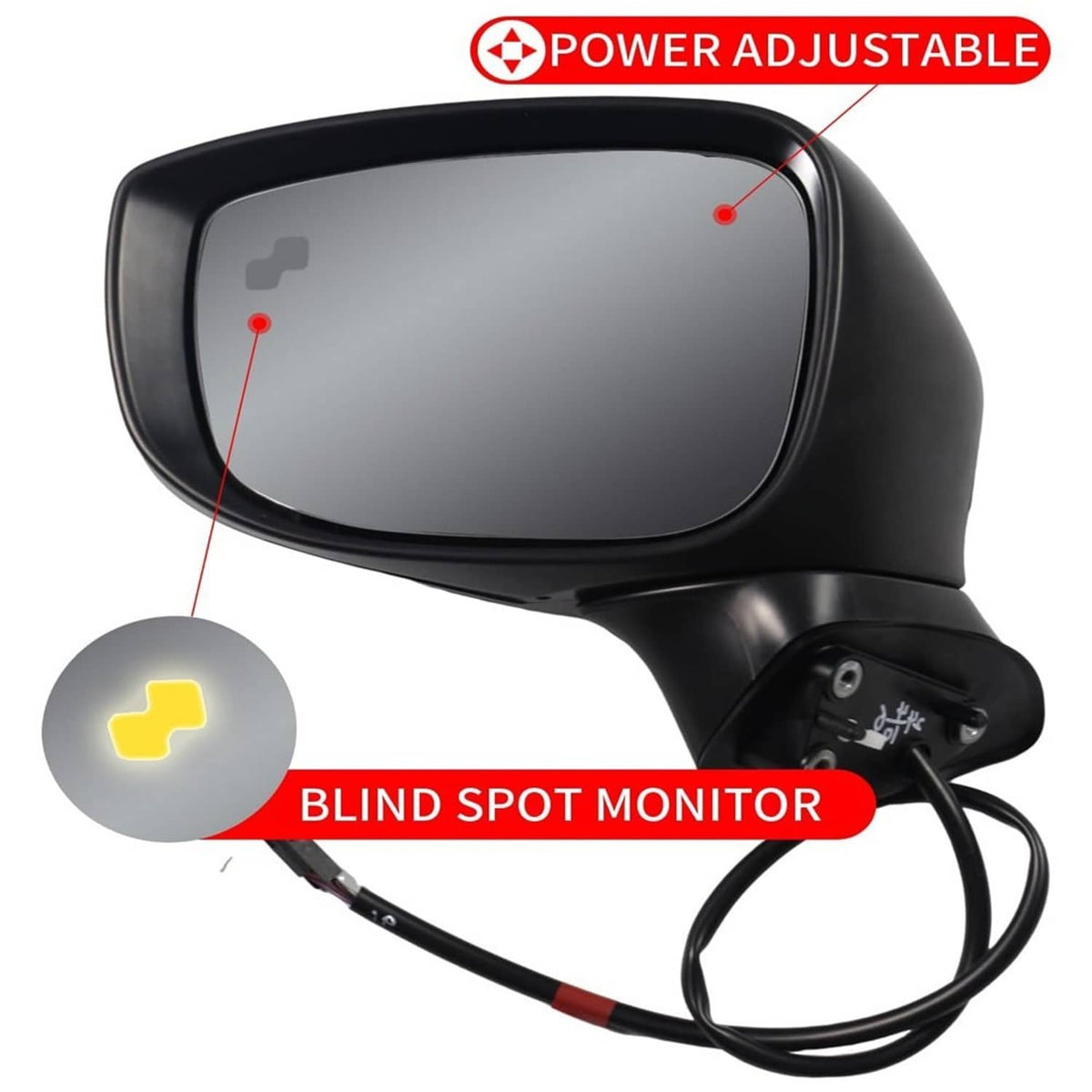Solidspare Left Driver Side Mirror for 2017-24 Mazda CX-5 With BSM Power Turn Signal Light