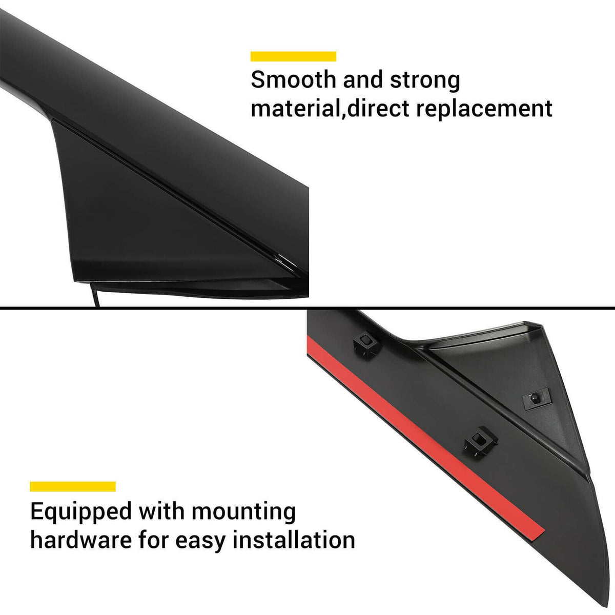 Solidspare 2 Pairs Left Right Side Windshield A-Pillar Molding Trim for 11-19 Ford Explorer