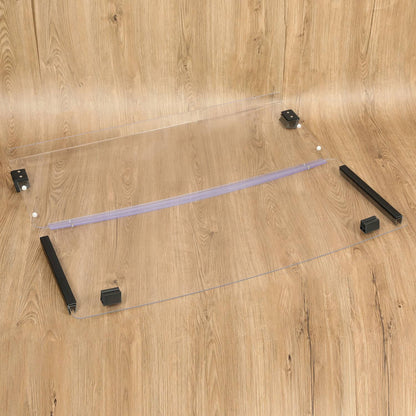 Solidspare Golf Cart Folding Clear Windshield For EZGO Marathon 1986-1994.5