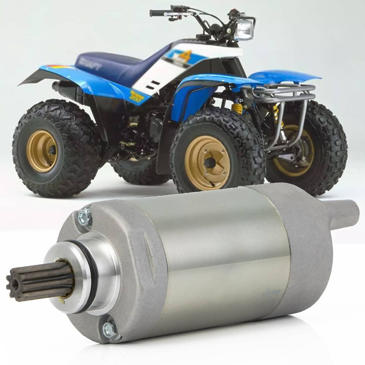 Solidspare Starter Motor Assembly for For Yamaha Bear Tracker 250 YFM250X 1999-2004 2000