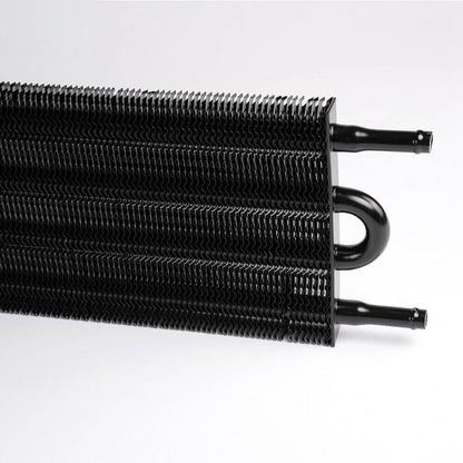 Solidspare Transmission Oil Cooler+Hose /Mounting Kit 4 Row Radiator Auto-Manual Aluminum