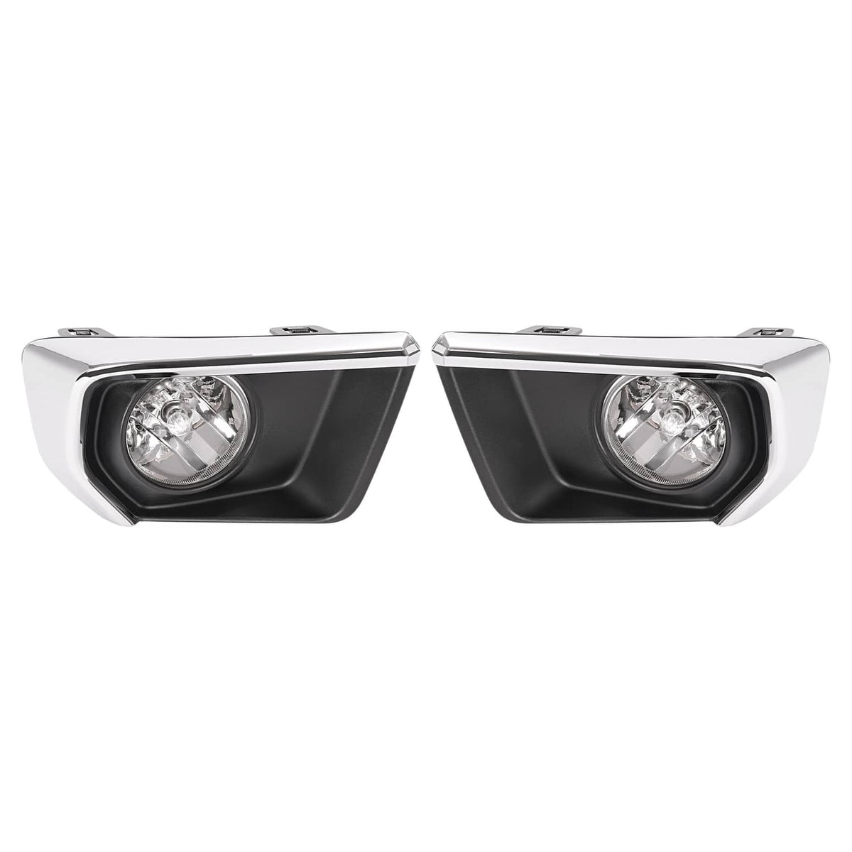 Solid Spare For Chevrolet Colorado 2021-2022 Clear Fog Lights w/ Chrome Bezel Wires Switch