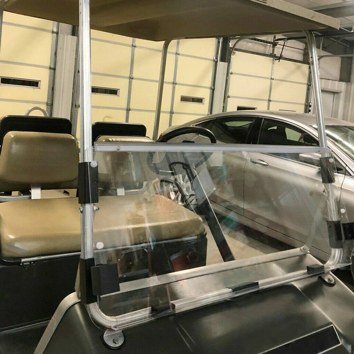 Solidspare For Club Car DS 1982-2000.5 Clear Fold Golf Cart Folding Windshield Windscreen