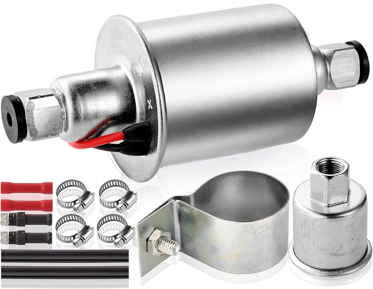 Solidspare Universal Electric Fuel Pump Carburetor 12V 5-9 Psi Cars Trucks Tractors E8012S
