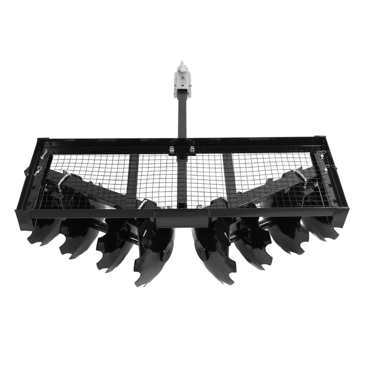 Solidspare Tow-Behind Notched Disc Harrow 4FT For ATV UTV Trailer Tilling W/ A 2" Towball