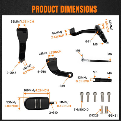 Solidspare Forward Mid Control Kit FootPeg For Harley Sportster 1200 Custom XL1200C 2004-13