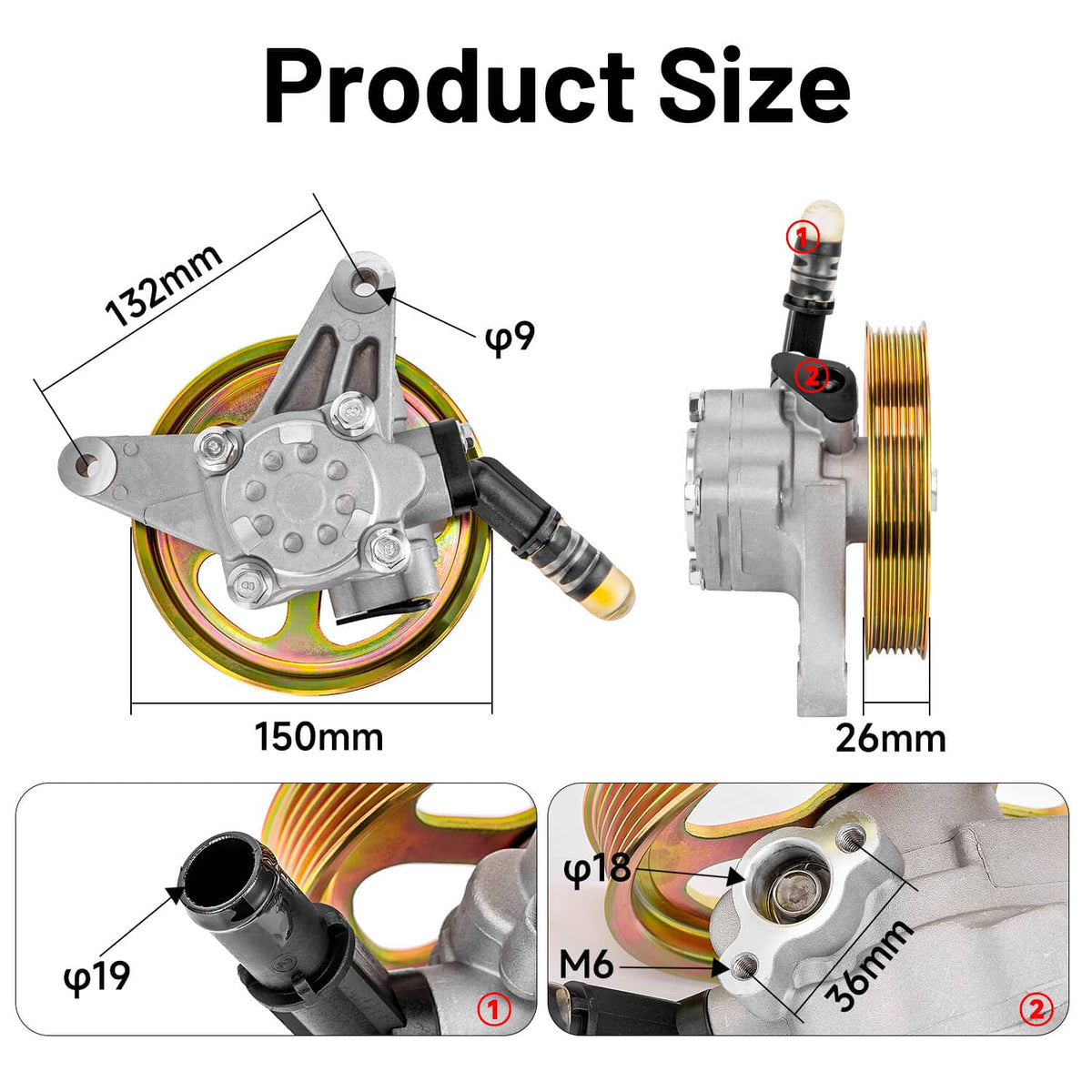 Solidspare Power Steering Pump 21-5441 For 05-08 Honda Pilot 3.5L 04-08 Acura TL 3.2L NEW