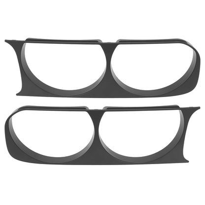 Solid Spare For 2008-2014 Dodge Challenger Headlight Bezel Set of 2 Left and Right Side