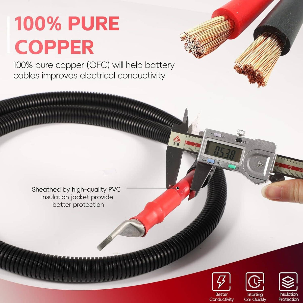 Solid Spare Battery Cables Kit For 2003-2007 Ford Superduty F250 F350 F450 6.0L Powerstroke