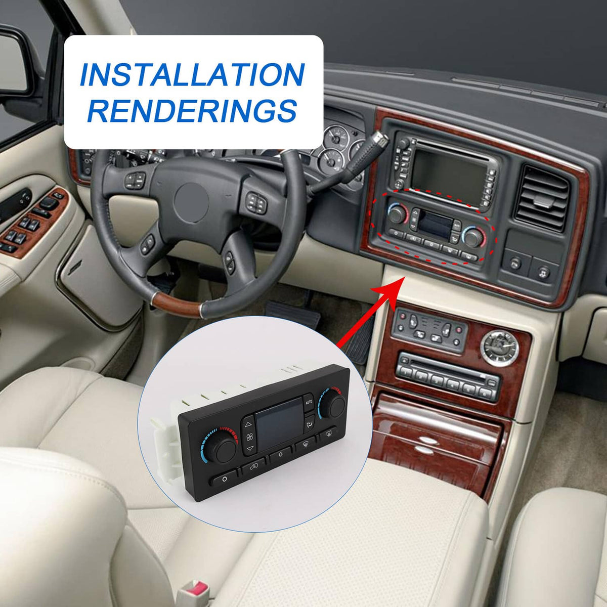 Solidspare Improved 599-211XD Climate Control Module For Chevy GMC Silverado Tahoe Trail