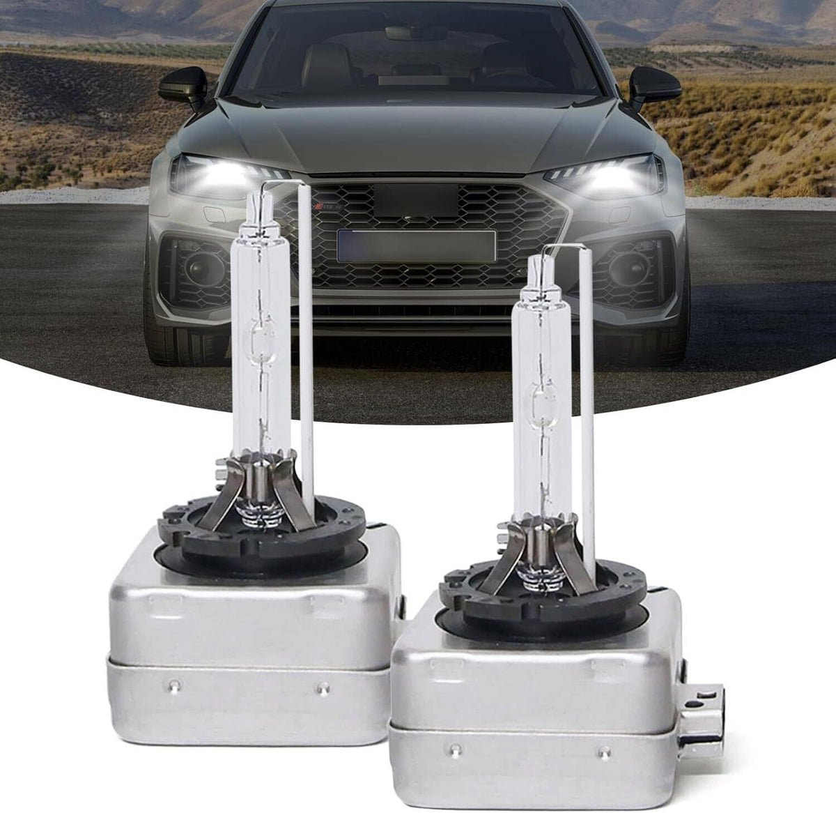 Solidspare Set D1C D1S D1R 6000K White HID Xenon Headlight Light Bulbs OEM Replacement