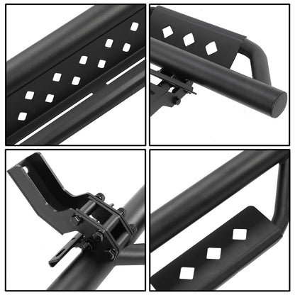 Solid Spare Fits 2021-2024 Ford Bronco 4 Door Side Steps Running Boards Nerf Bars Textured