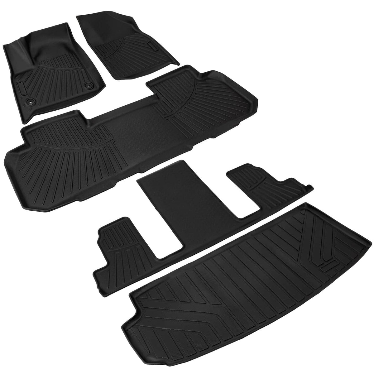 Solidspare Front and Rear Floor Mats & Cargo Liner Carpet for 2018-2025 Chevrolet Traverse