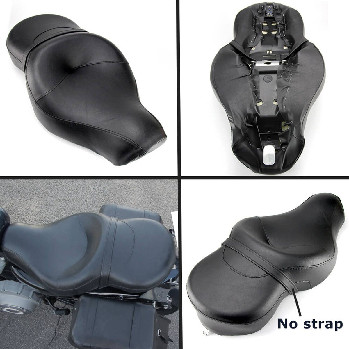 Solidspare For Harley Sportster XL Iron 883 1200 Custom Driver Rider Passenger Seat Two-up