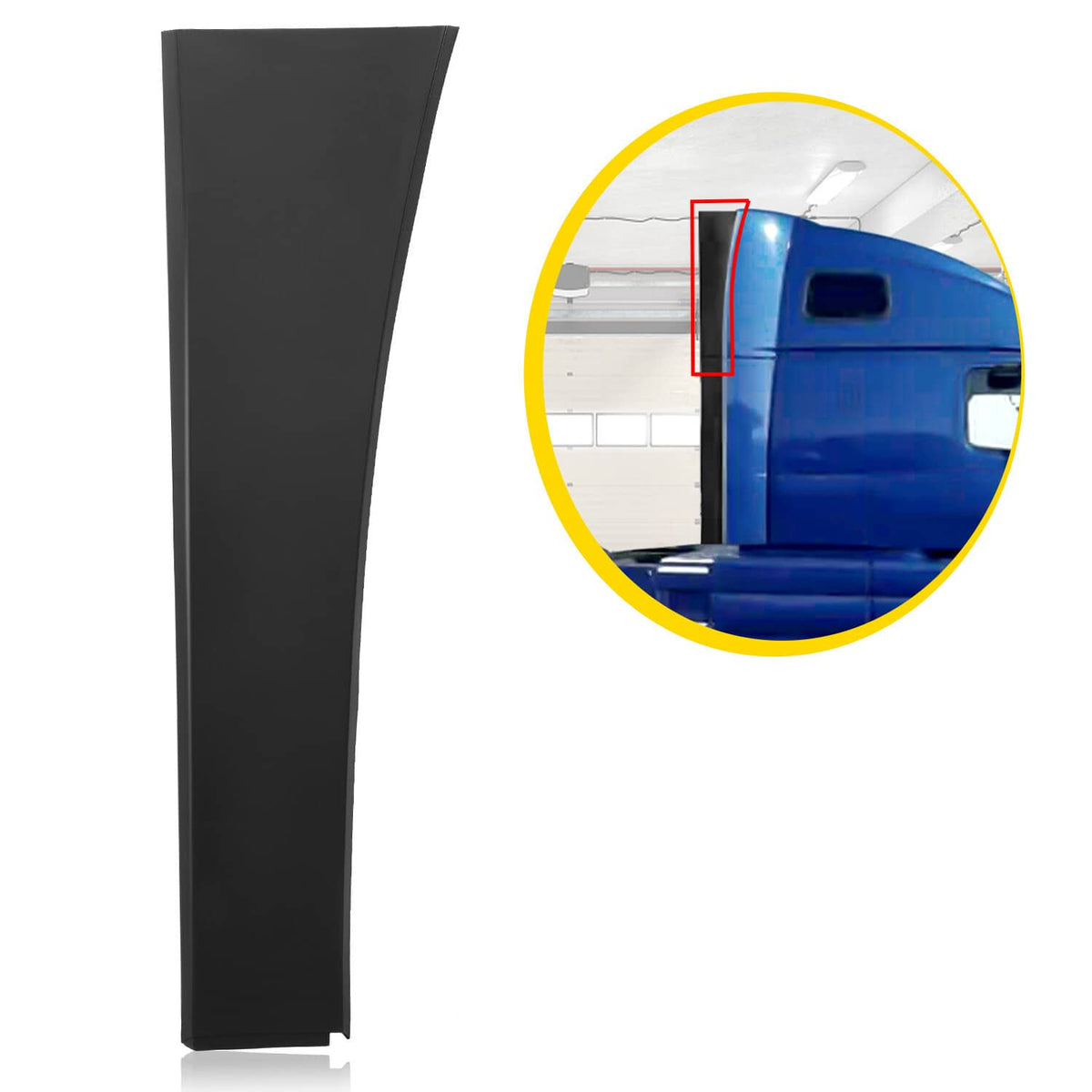 Solid Spare Right Passenger Side Upper Sleeper Cab Fairing Extension For Volvo VNL 2004-2016