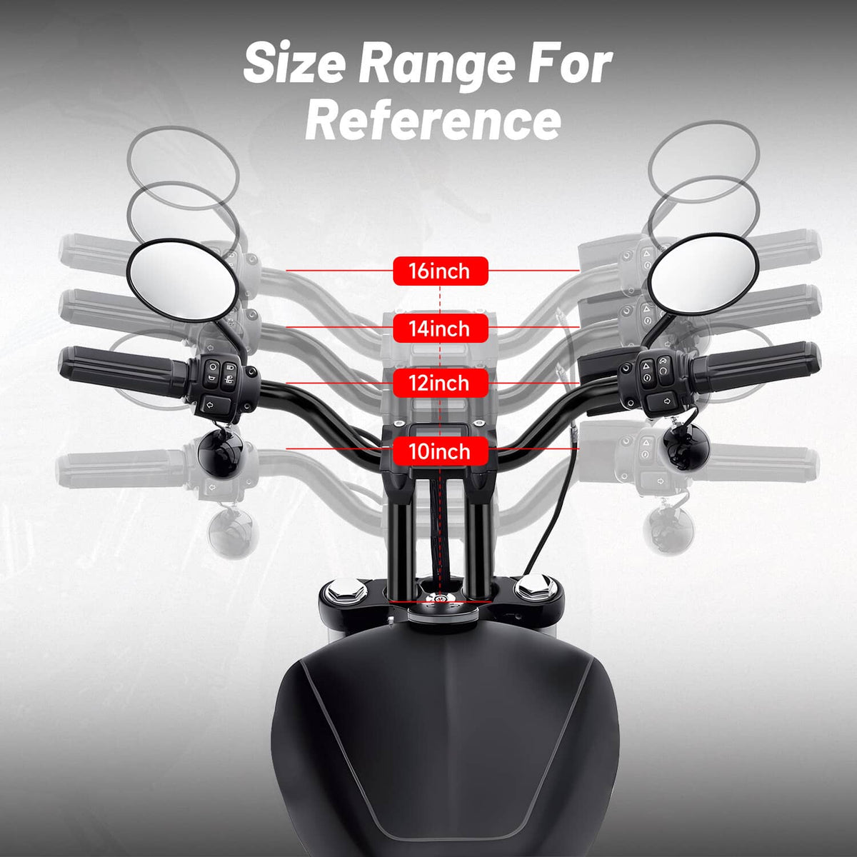 Solidspare 10" Rise MX T Bars Handlebar For Harley Softail Dyna Sportster Touring Road King