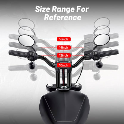 Solidspare 10" Rise MX T Bars Handlebar For Harley Softail Dyna Sportster Touring Road King