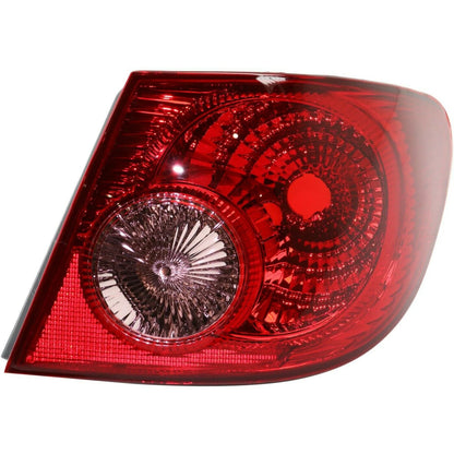 For 2003-2008 Toyota Corolla Outer+Inner Tail Lights Right Passenger Clear Lens