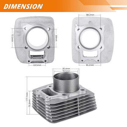 Solidspare For Honda ATV Rancher 350 TRX350TE 2x4 ES 2000-2006 Cylinder Piston Gasket Kit