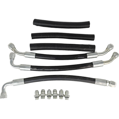 Solid Spare High Pressure Oil Pump Hoses Lines & Crossover Kit Fit Ford F350 F250 F450 F550