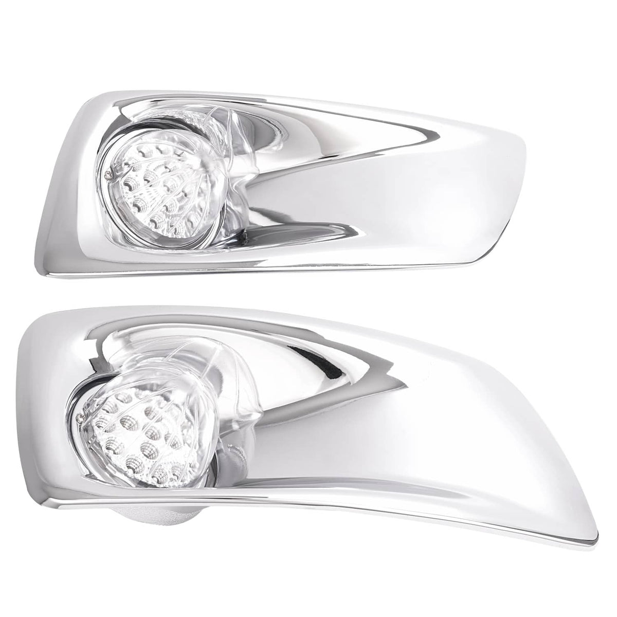 Solid Spare LED Fog Lights Lamp W/Bezel Clear Lens Pair LH & RH For Kenworth T660 2007-2017