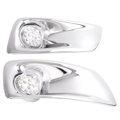 Solid Spare LED Fog Lights Lamp W/Bezel Clear Lens Pair LH & RH For Kenworth T660 2007-2017