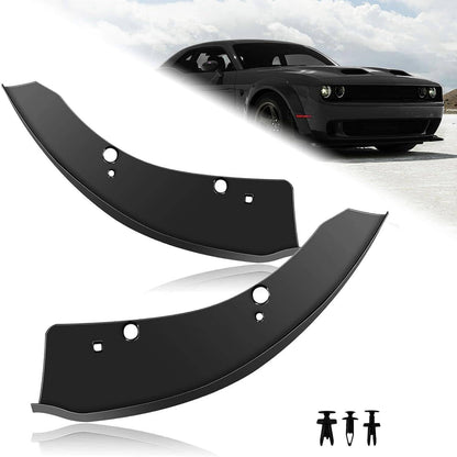 Solidspare Front Bumper Lip Splitter Trim Cover For 2015-2021 Dodge Charger SRT Scat Black