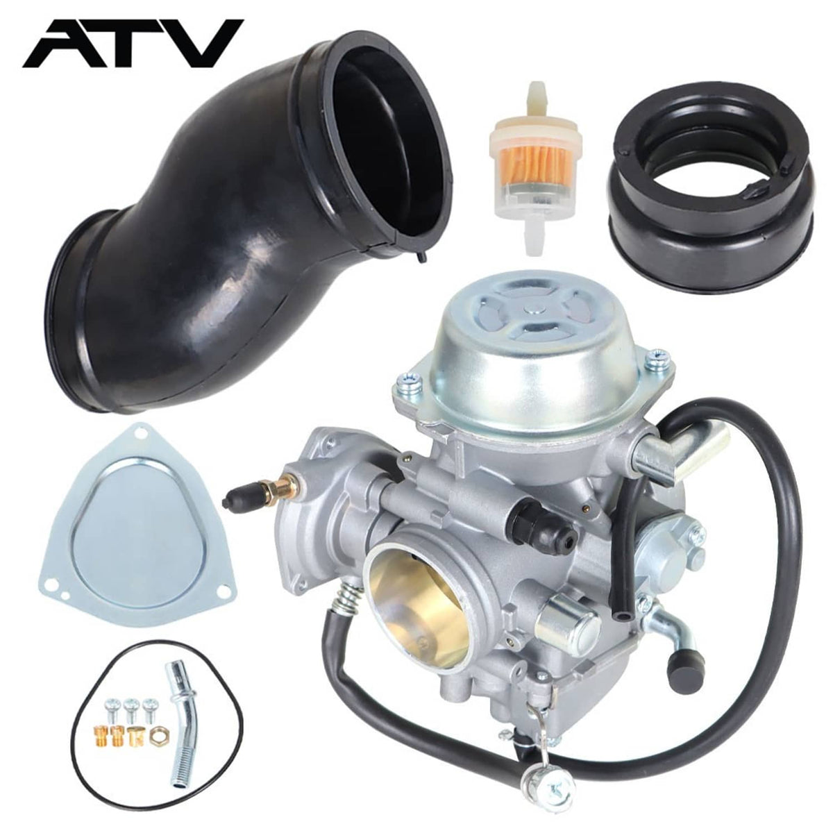 Solidspare New Carburetor w/ Intake Manifold For Yamaha Grizzly 660 2002-2008