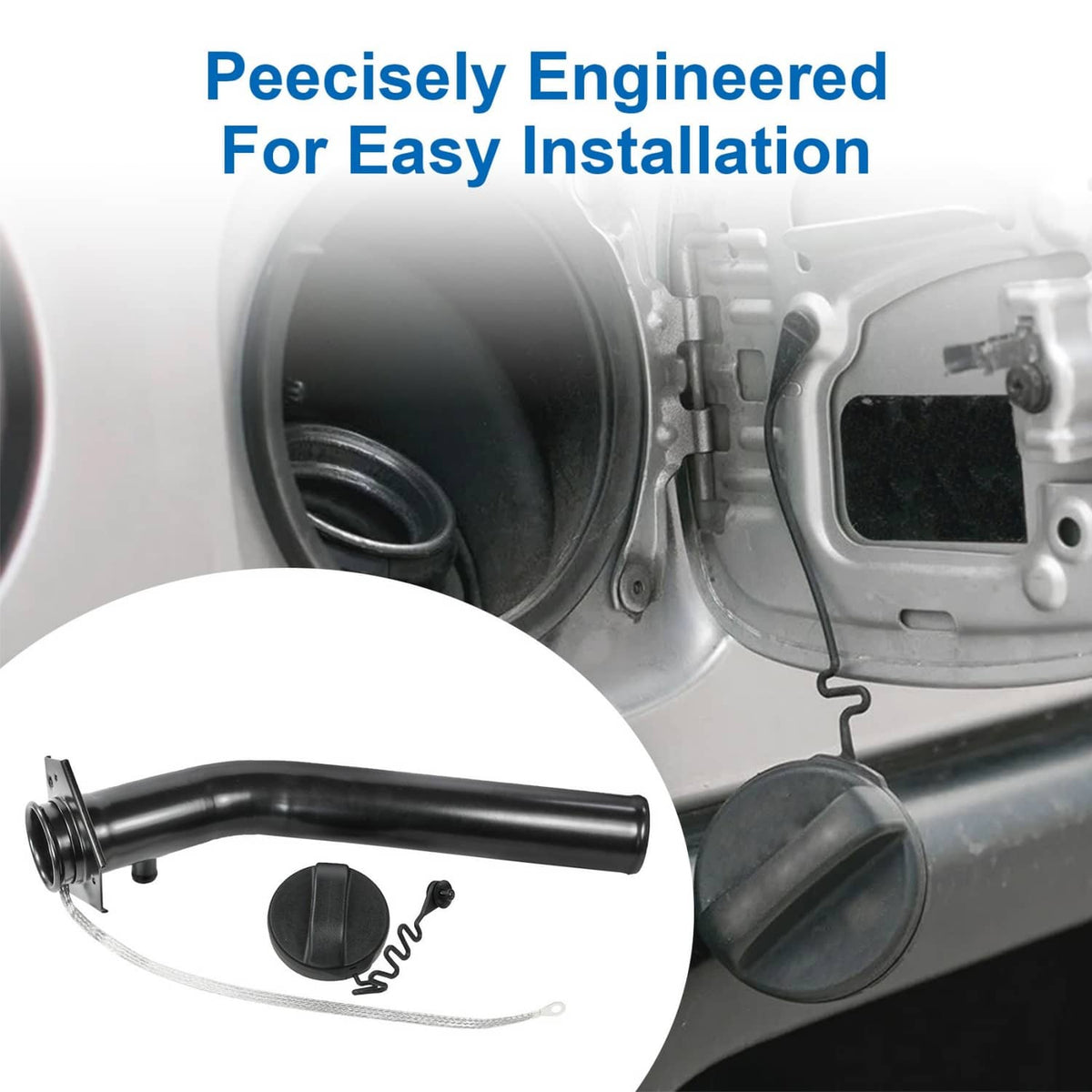 Solidspare Fuel/Gas Tank Filler Neck Tube Pipe NEW For Chevrolet GMC GAS OHV 1988-00 W/ Cap