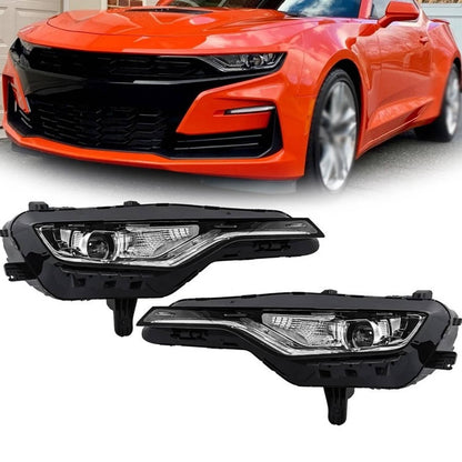 Solidspare Pair DRL Headlight w/LED Left+Right For 2019-2024 Chevy Camaro LS/RS/SS 84756147
