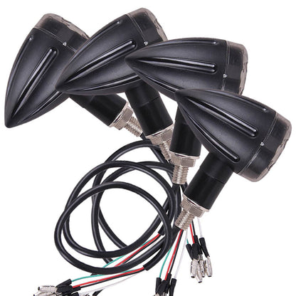 Solidspare For Sports Motorcycle Dirt Bike Light Blinker 4x Turn Signal LED Indicators Dual