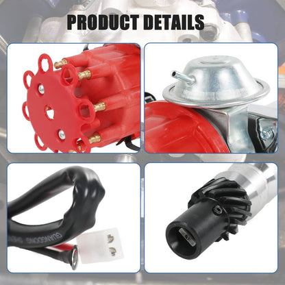 Solidspare Ignition Distributor w/ Cap & Rotor for Chevy SBC BBC 283 305 327 454 350 V8 R2R