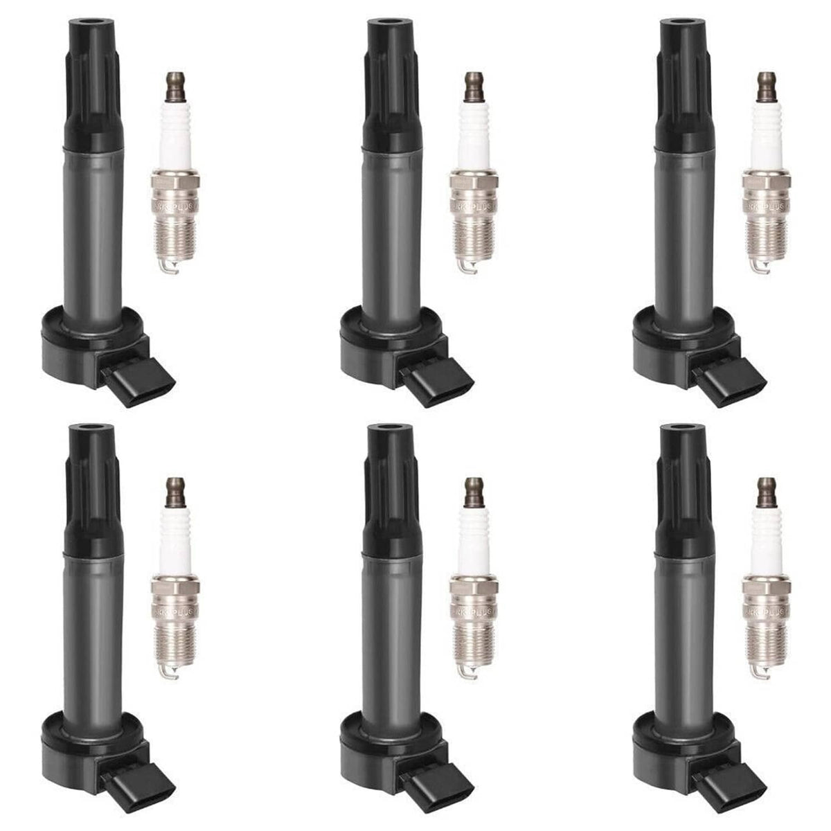 Solidspare 6Pcs Ignition Coil & Platinum TT Spark Plug For Toyota Lexus Camry 90919A2002