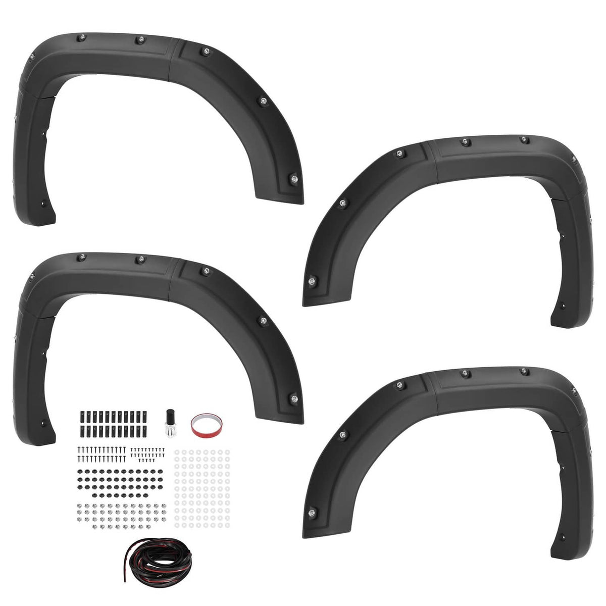 Solid Spare For 2019-2025 4WD/2WD GMC Sierra 1500 Fender Flares Front Rear 20 21 22 23 24