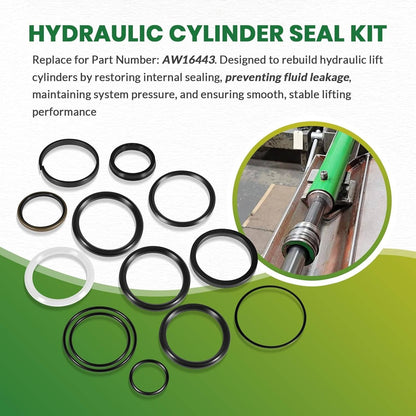 Solid Spare AW16443 Hydraulic Cylinder Seal Kit For John Deere 148 158 168 Farm Loader