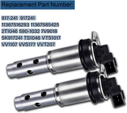 Solidspare 2Pcs Variable Timing Control Valve Solenoid VVT fit for BMW 328i X3 VANOS Z4 New