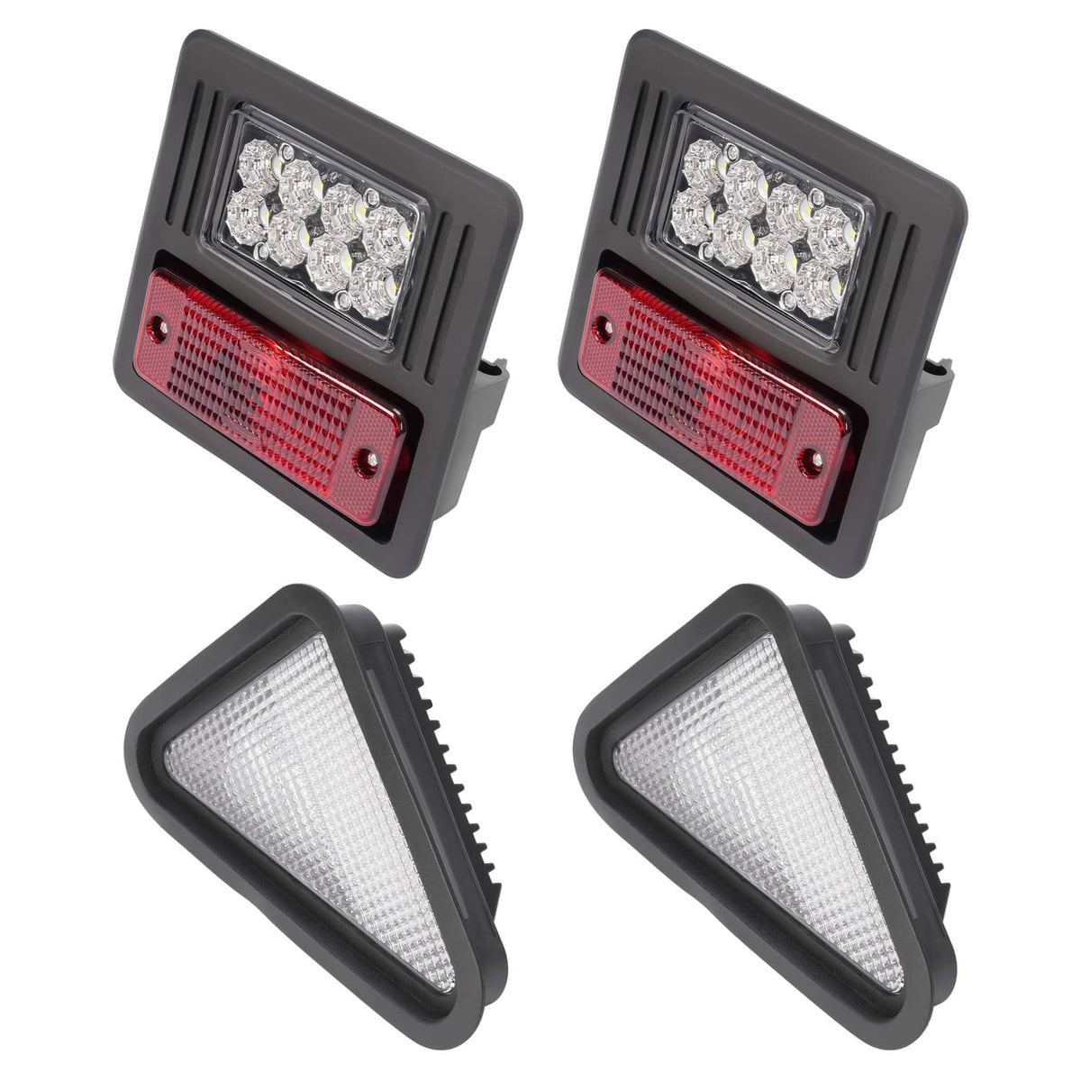 Solidspare 4x LED Headlight Tail Exterior Light Kit For Bobcat Skid Steer Loader