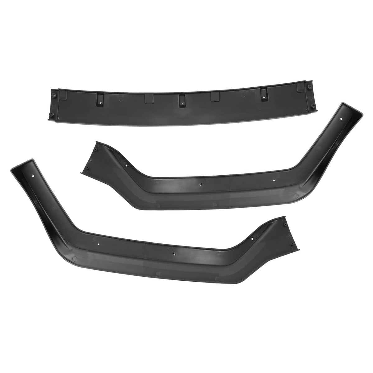 Solid Spare Fits Infiniti Q50 Sport 18-24 Gloss Black PP 3PC Front Bumper Lip Chin Splitter