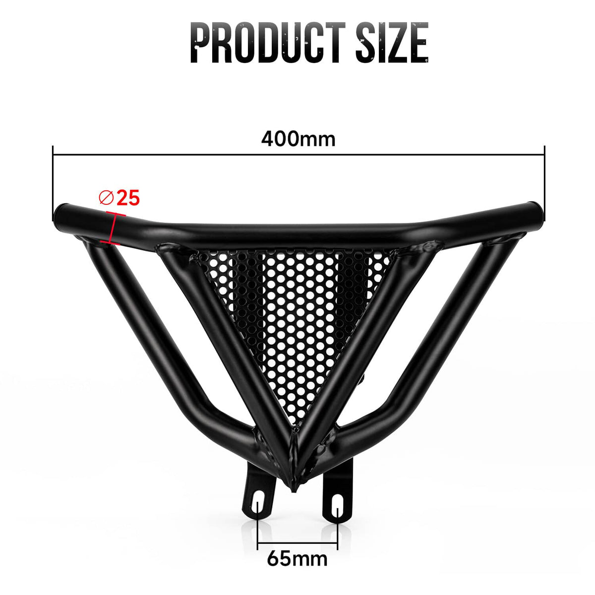 Solidspare FOR 2006 - 2025 YAMAHA RAPTOR 700 YFM 700 R BLACK FRONT GRAB BAR BUMPER BLACK