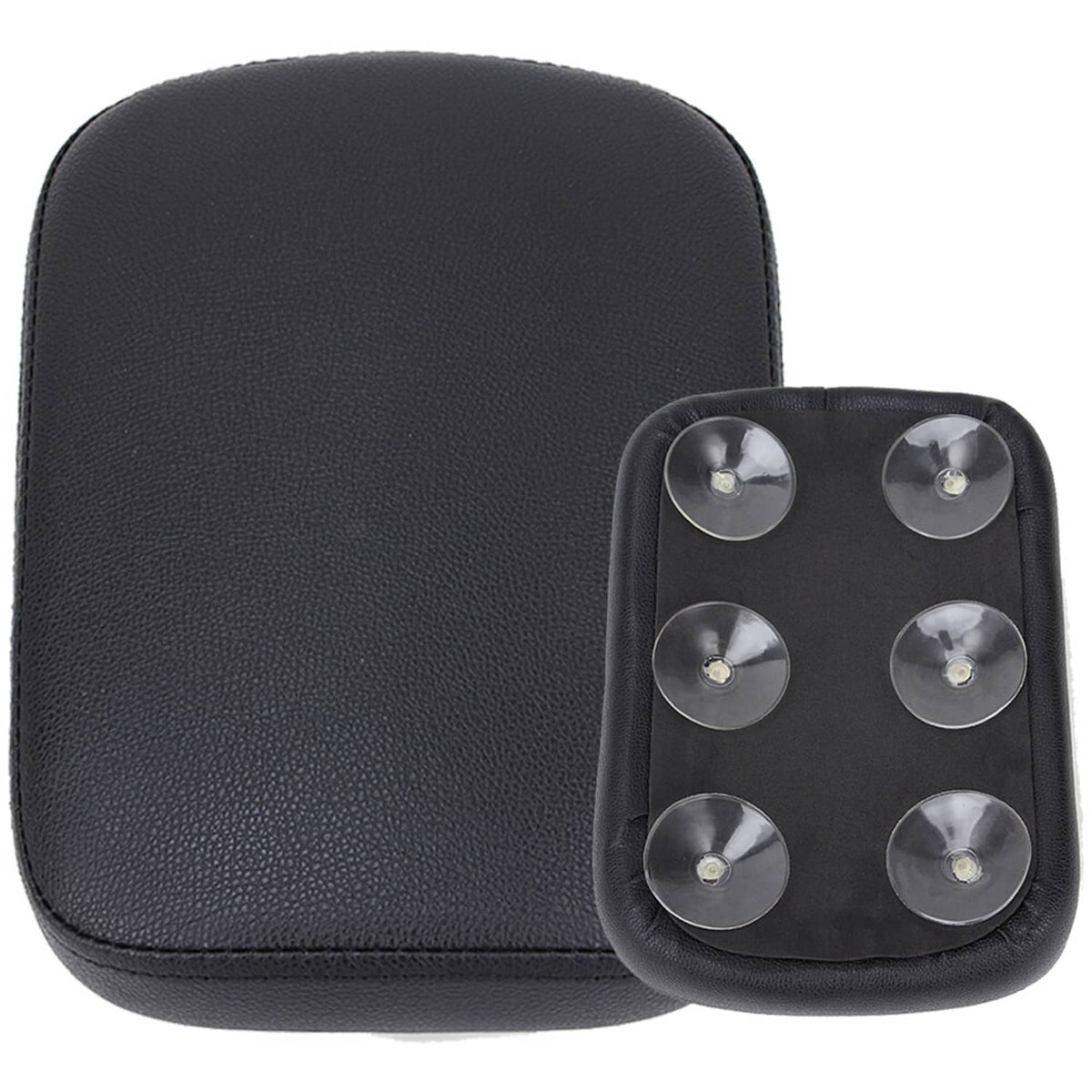 Solidspare For Harley Chopper Dyna Motorcycle Suction Cup Pillion Passenger Pad Seat Black