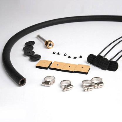 Solidspare Transmission Oil Cooler+Hose /Mounting Kit 4 Row Radiator Auto-Manual Aluminum