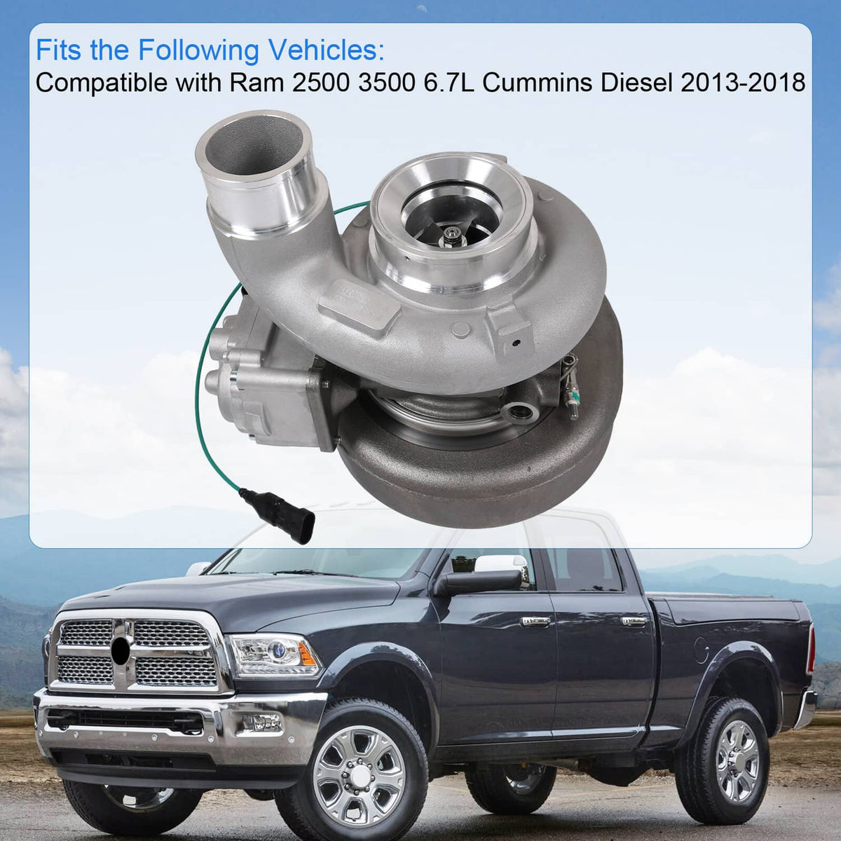 Solidspare Turbocharger For 2013-2018 Dodge Ram Cummins 6.7L Holset 3799840H 5326055 Turbo