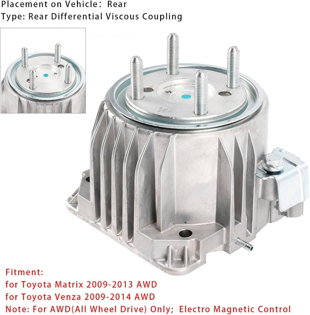 Solidspare Rear Differential Viscous Coupling For 2009-2014 Toyota Venza AWD 41303-68013