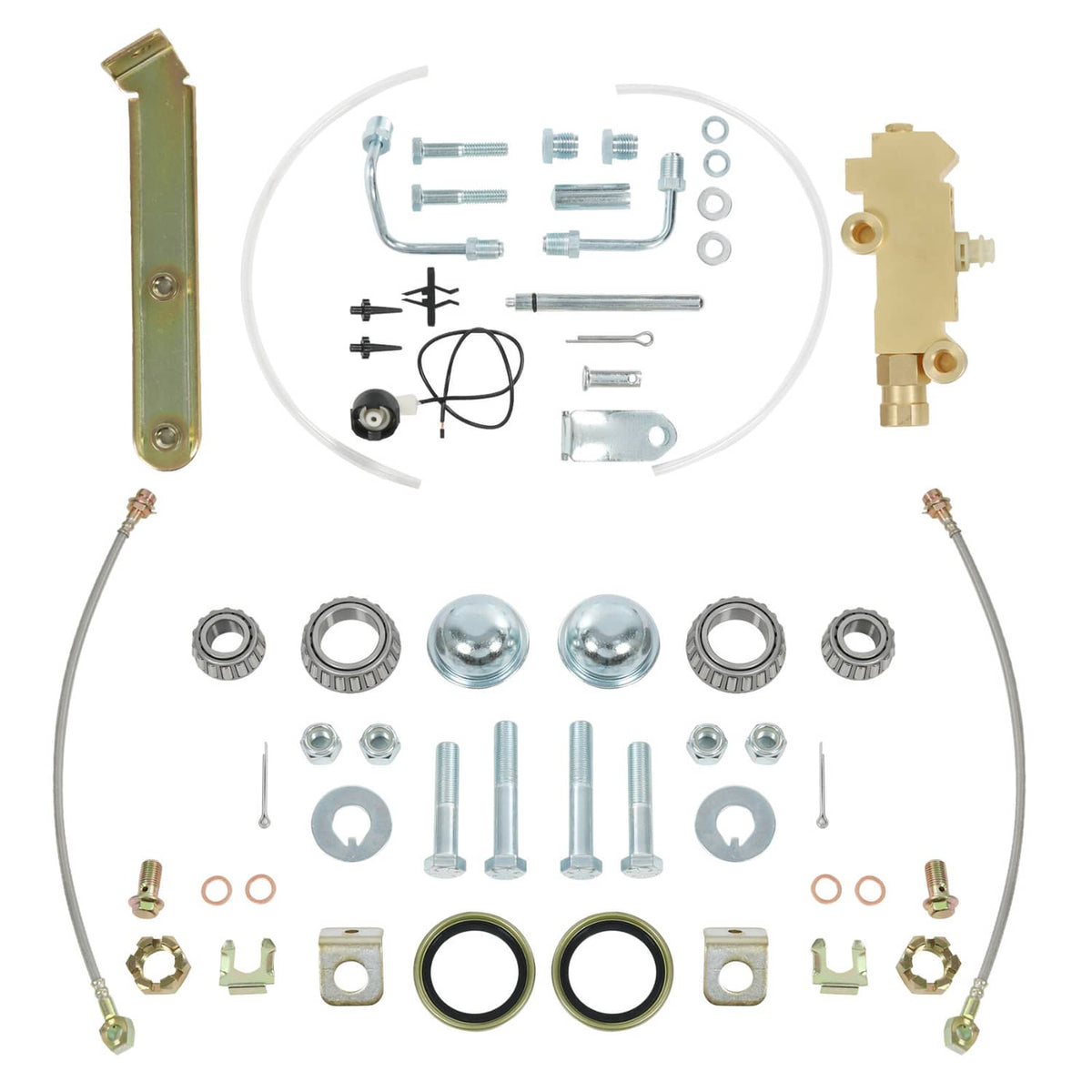 Solidspare Body Disc Brake Conversion Kit 9" Booster Drilled Rotors For 1964-72 GM A, F, X