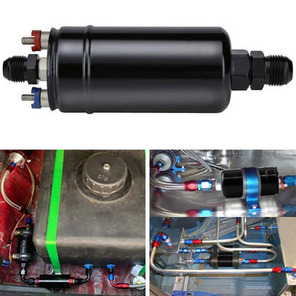 Solidspare New 2L High Flow Swirl Fuel Surge Tank AN6 Aluminum w/ 044 External Fuel Pump