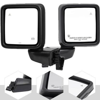 Solidspare New Rear Mirror w/Blind Spot Left+Right Side For 2018-25 Jeep Wrangler Gladiator