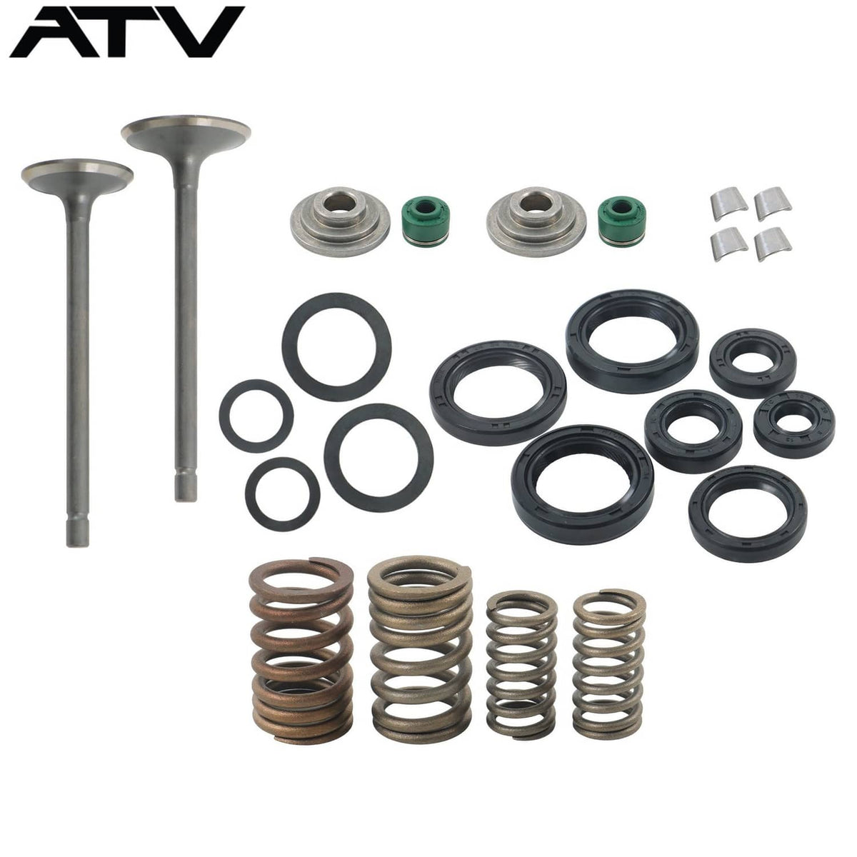 Solidspare For Honda Recon TRX250 2x4 02-18 Oil Seal Intake & Exhaust Valve Seals Head Kit